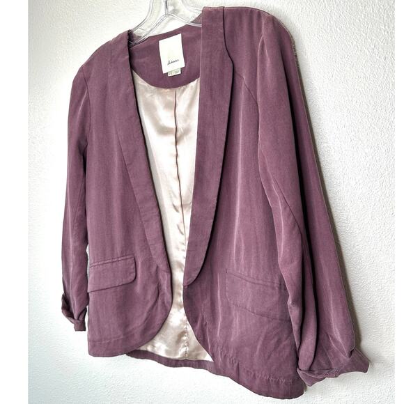 Elevenses Whitby Dusty Purple Soft Pocketed Thin Blazer 2 - Picture 4 of 14